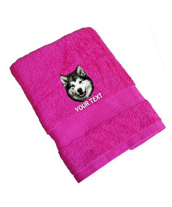 Alaskan malamute Personalised Dog Towels