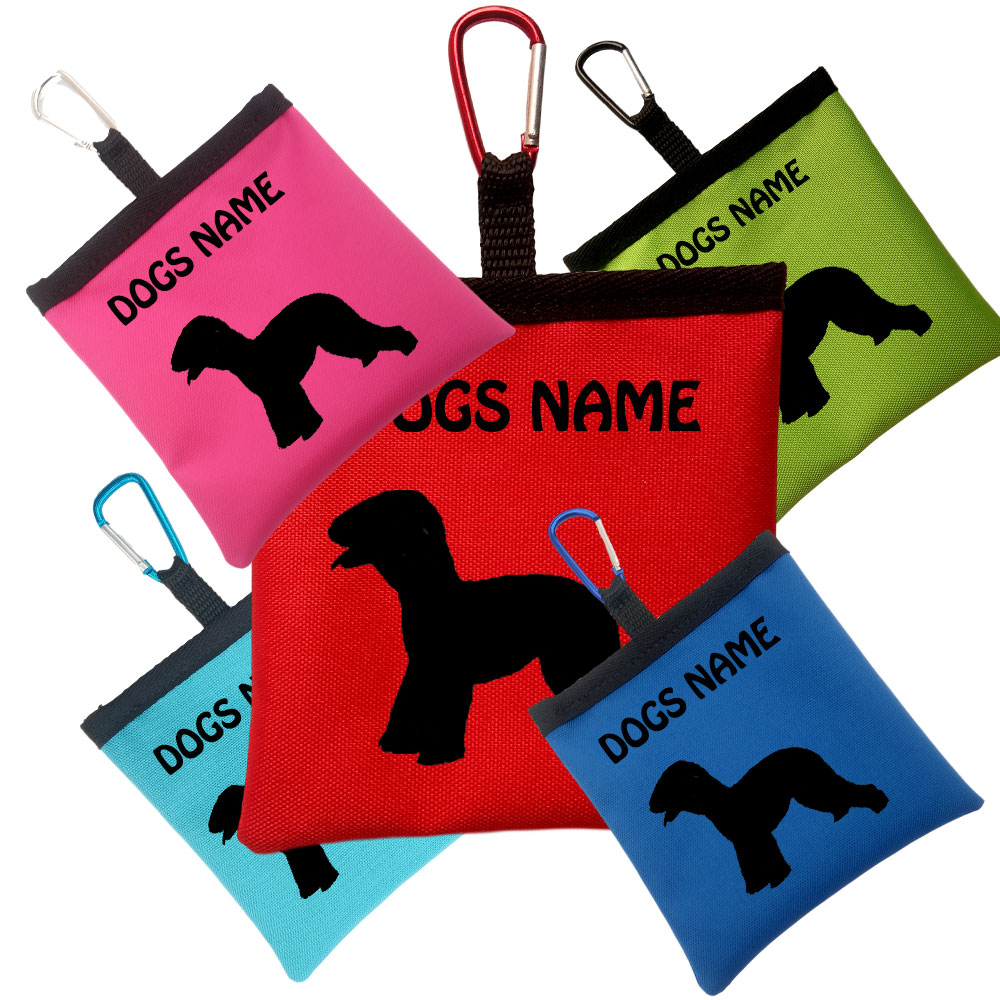 Bedlington Terrier Personalised Dog Training Treat Bags