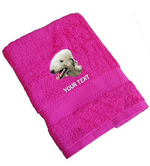 Bedlington Terrier Personalised Dog Towels