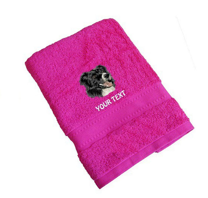 Border Collie Personalised Dog Towels