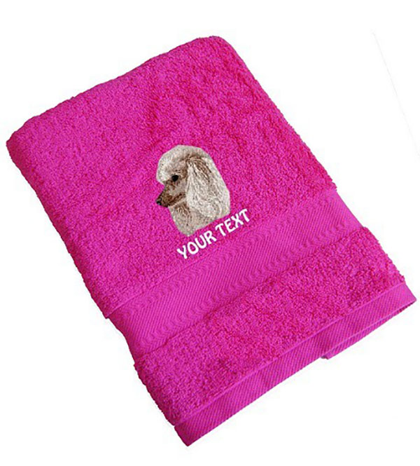 Poodle Personalised Dog Towels