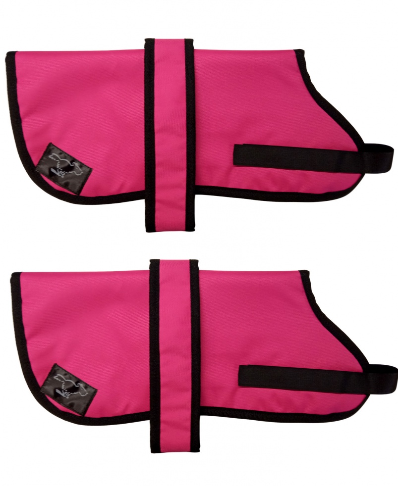 Border Terrier Personalised Waterproof Dog Coats | Cerise Pink