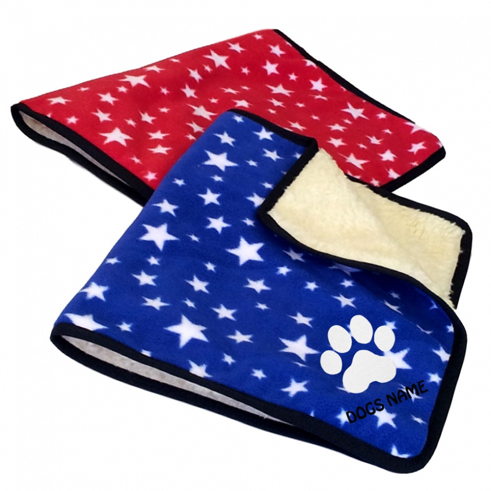 paw print dog blankets 0.99 red