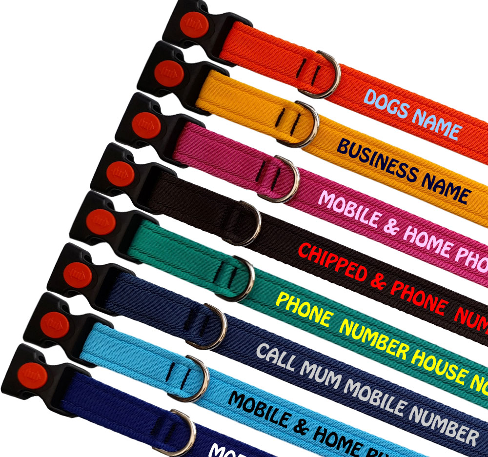 Doberman Personalised Lightweight Dog Collar | All Colours